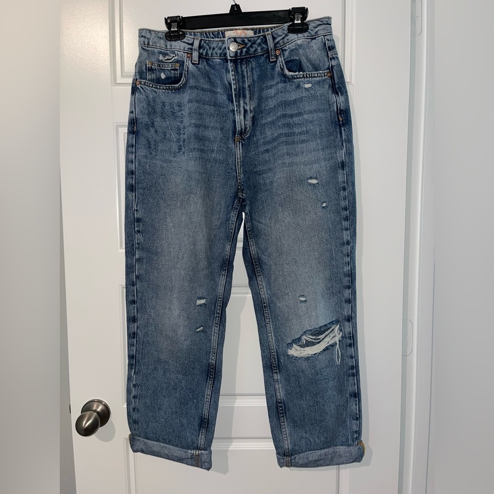 We the Free Distressed High Waist Jeans